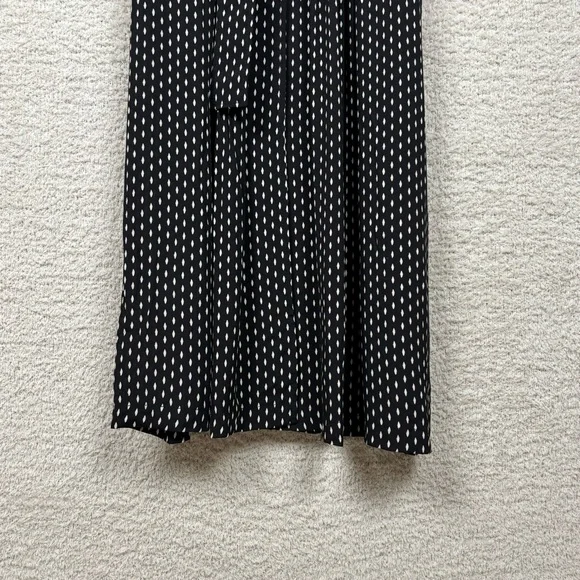 Massimo Dutti Dress Womens 2 Black White Diamond Checkered Print Button Front - Picture 8 of 15